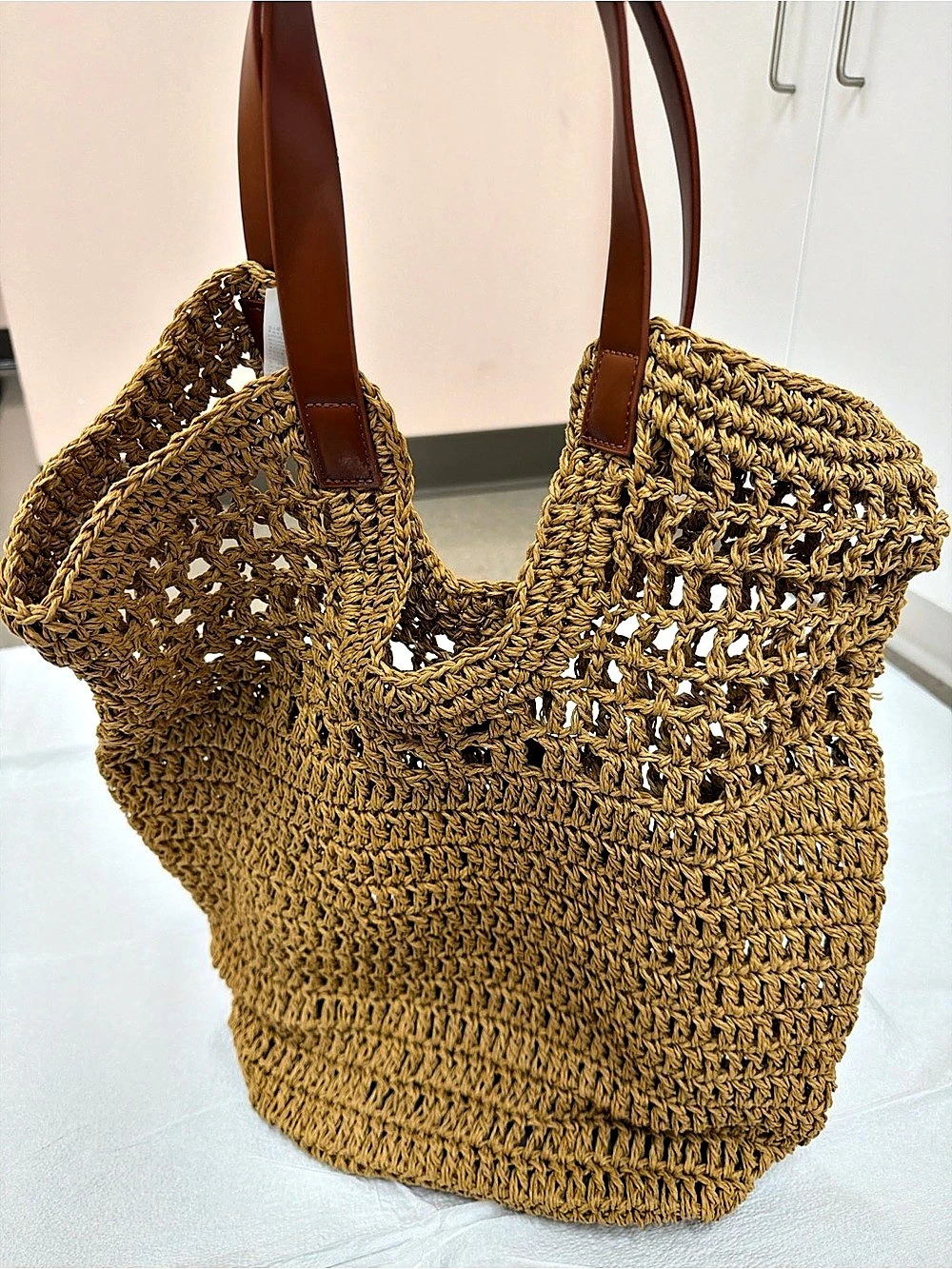 Banana Republic Crochet Tote Bag in Brown